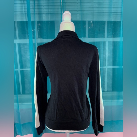 Colsie Target Black Zip Up Athleisure Track Jacket with White Stripe NWOT Size M - Picture 3 of 9